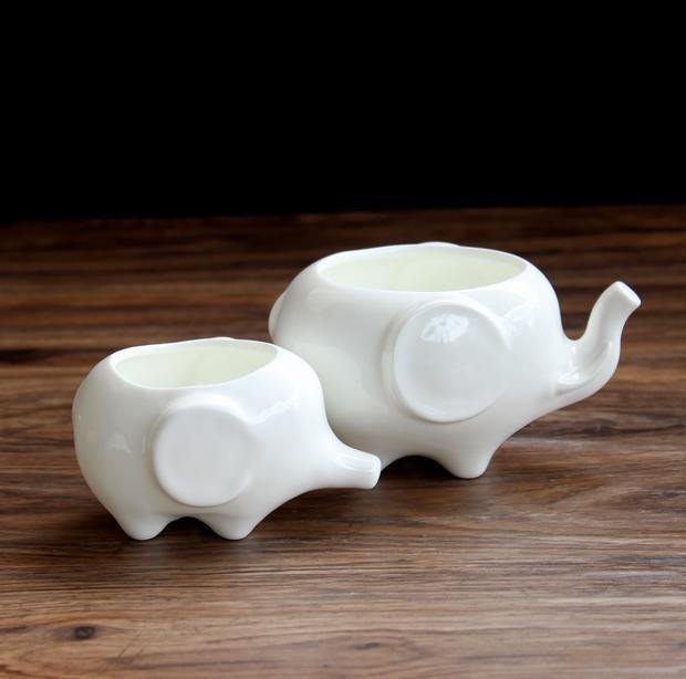 Ceramic Elephant Plant Holder